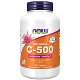 NOW Foods Vitamin C-500 Orange Chewable - 100 Tablets